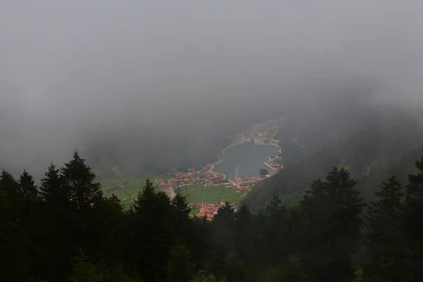 Uzungol Sesuv Půdy Jezero Nachází Provincii Trabzon Turecku Nachází Okrese — Stock fotografie