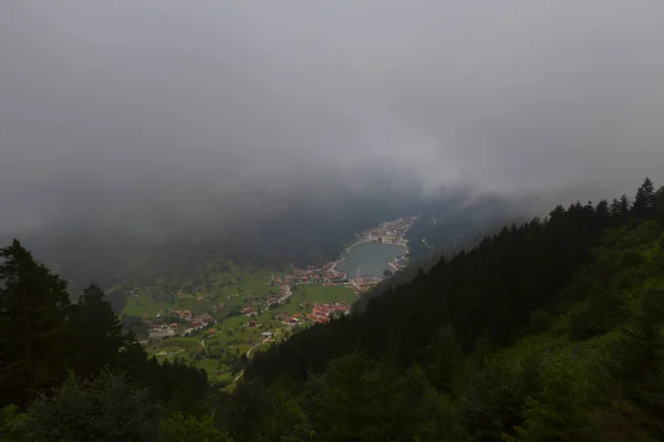 Uzungol Sesuv Půdy Jezero Nachází Provincii Trabzon Turecku Nachází Okrese — Stock fotografie