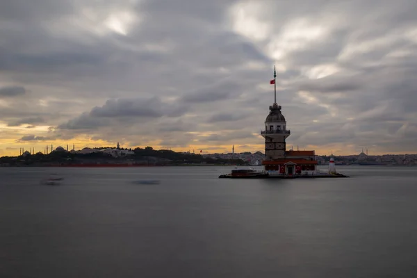 Torre Donzela Turco Kulesi Também Conhecida Como Torre Leandro Torre — Fotografia de Stock