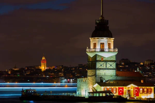 Torre Donzela Turco Kulesi Também Conhecida Como Torre Leandro Torre — Fotografia de Stock