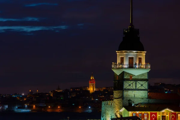 Torre Donzela Turco Kulesi Também Conhecida Como Torre Leandro Torre — Fotografia de Stock