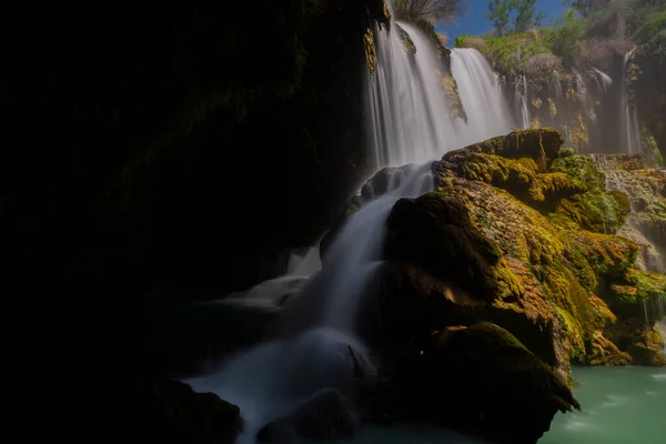 Der Yerkopru Wasserfall Ist Ein Berühmter Wasserfall Fluss Goksu Hadim — Stockfoto