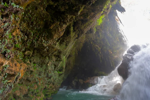 Cachoeira Yerkopru Uma Famosa Cachoeira Localizada Rio Goksu Distrito Hadim — Fotografia de Stock