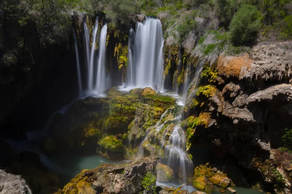 Водоспад Єркопру Англ Yerkopru Waterfall Знаменитий Водоспад Розташований Річці Гоксу — стокове фото