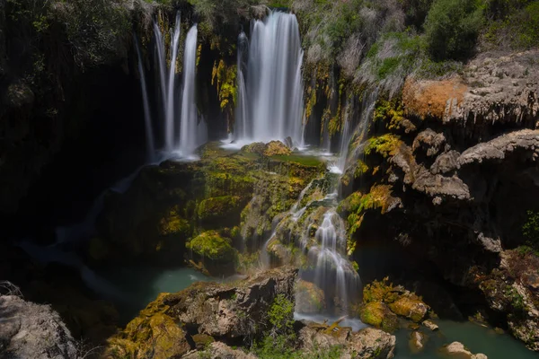 Der Yerkopru Wasserfall Ist Ein Berühmter Wasserfall Fluss Goksu Hadim — Stockfoto