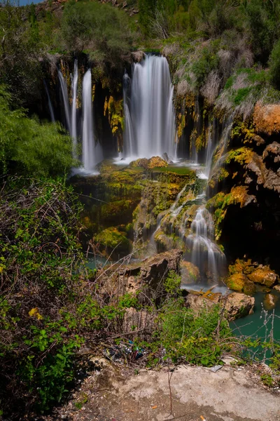 Yerkopru Waterfall Est Une Célèbre Cascade Située Sur Rivière Goksu — Photo