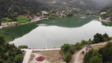 Bolu Cubuk Gölü 'nün havadan görünüşü