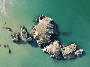 Akakese Halk Plajı, hava manzarası.