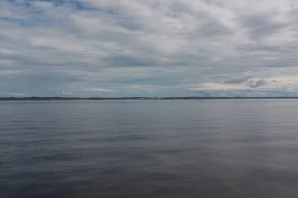 Vista Ilha Solovetsky Mar Tirado Catamarã — Fotografia de Stock