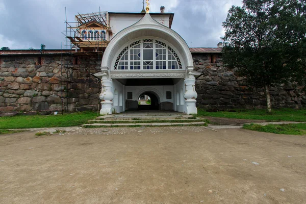 Heilige Poort Toegang Tot Het Klooster Solovetsky — Stockfoto