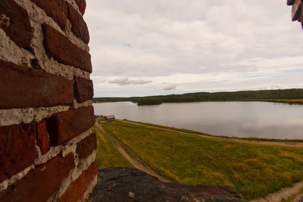 Vedere Zidurile Cetății Mănăstirii Solovetsky — Fotografie, imagine de stoc