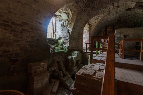 Solovetsky manastırının kale duvarının arkasında. İçerde.