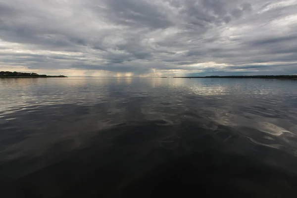 Uitzicht Vanaf Pier Naar Kalme Zee Solovetsky Eiland — Stockfoto