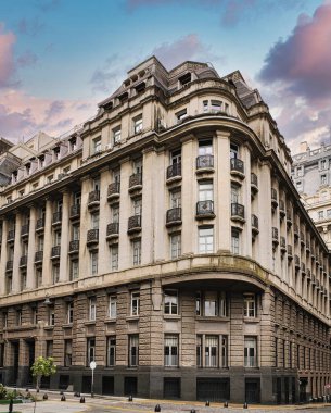 Buenos Aires şehir merkezindeki tarihi klasik binalar, Arjantin