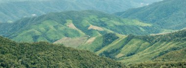 Nan Eyaleti Tayland 'daki dağın manzarası