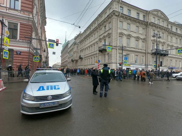 San Petersburgo, Rusia, 31 de enero de 2021. Protestas anticorrupción tras el arresto de Alexei Navalnys en el Palacio de Putins —  Fotos de Stock