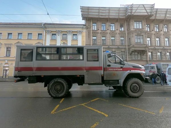 San Petersburgo, Rusia, 31 de enero de 2021. Protestas anticorrupción tras el arresto de Alexei Navalnys en el Palacio de Putins —  Fotos de Stock