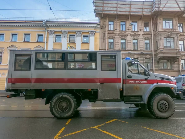 San Petersburgo, Rusia, 31 de enero de 2021. Protestas anticorrupción tras el arresto de Alexei Navalnys en el Palacio de Putins —  Fotos de Stock