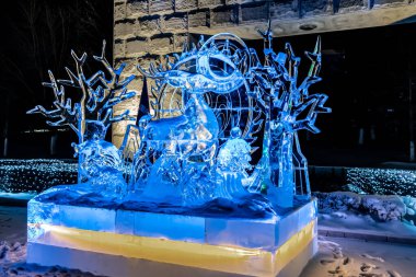 Changchun Dünya Heykel Bahçesi, Çin 'deki yeni buz ve kar parkının gece manzarası