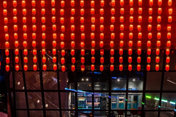 Червоні Ліхтарі Китайського Нового Року Чанчуні Китай — стокове фото