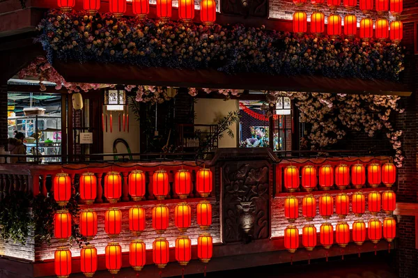 Lanternas Vermelhas Ano Novo Chinês Changchun China — Fotografia de Stock