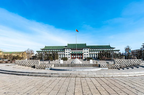 Changchun Çin Deki Ünlü Mimari Jeoloji Sarayı — Stok fotoğraf