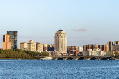 Baharda Nanhu Park, Changchun, Çin manzarası