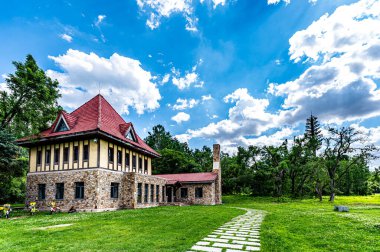 Jingyuetan Ulusal Orman Parkı 'ndaki Vasa Müzesi' nin mimari manzarası, Changchun, Çin