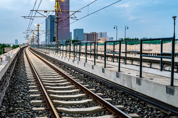 Landscape of light rail in Changchun, China