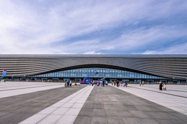 Changchun Uluslararası Havacılık Fuarı Şehri 'nin mimari manzarası Changchun, Çin, 19 Eylül 2025.