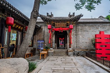 7 Mayıs 2025, Qiao Aile Bileşimi, Jinzhong, Shanxi, Çin 'de antik bir yerleşim yeri..