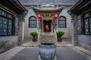 7 Mayıs 2025, Qiao Aile Bileşimi, Jinzhong, Shanxi, Çin 'de antik bir yerleşim yeri..