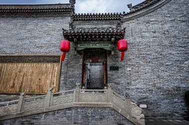 7 Mayıs 2025, Qiao Aile Bileşimi, Jinzhong, Shanxi, Çin 'de antik bir yerleşim yeri..