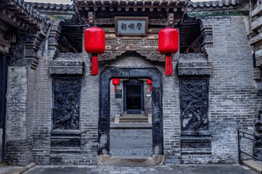 7 Mayıs 2025, Qiao Aile Bileşimi, Jinzhong, Shanxi, Çin 'de antik bir yerleşim yeri..