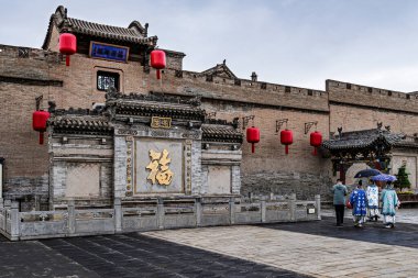 7 Mayıs 2025, Qiao Aile Bileşimi, Jinzhong, Shanxi, Çin 'de antik bir yerleşim yeri..