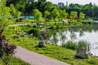 1 Haziran 2025, Changchun, Çin. Changchun 'daki Nanhu Park' ın yaz manzarası..