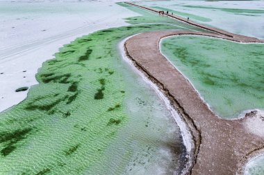 Haixi Bölgesi Chaka Tuz Gölü Sahnesi, Qinghai Eyaleti, Çin