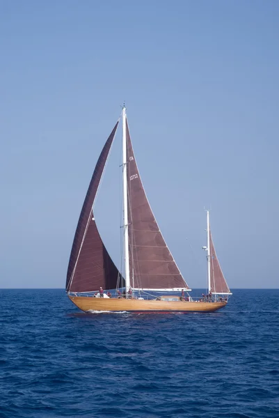 Sail boat on sea Royalty Free Stock Photos