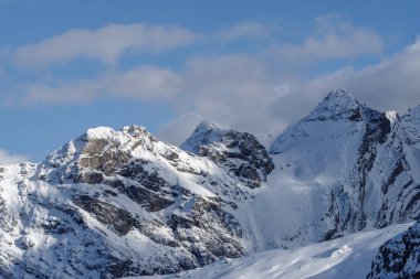 İtalyan Alplerindeki Ortler Grubu 'nun Panoraması