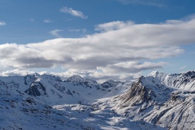 Güney Rhaetian Alpleri, Ortles Cevedale sıradağlarının manzarası, Stelvio Ulusal Parkı, İtalya