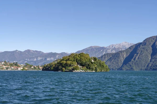 Comacina Malý Ostrov Jezeře Como Provincie Como Lombardie Severní Itálie — Stock fotografie