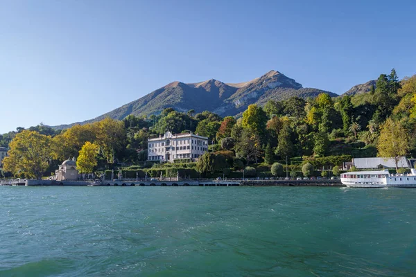 Paesaggio Del Lago Como Fronte Villa Carlotta Tremezzo Lombardia Italia — Foto Stock