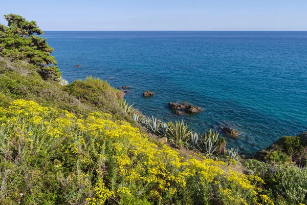 Italian Riviera Liguria Rocky Coastline — Stock Photo, Image