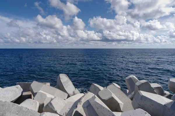 Der Tetrapoden Und Das Meer Imperia Italien — Stockfoto