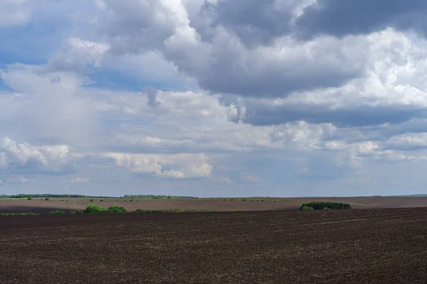 Pole Zaorał Wiosną Rezerwat Przyrody Podilski Tovtry Obwodzie Podoliskim Południowo — Zdjęcie stockowe