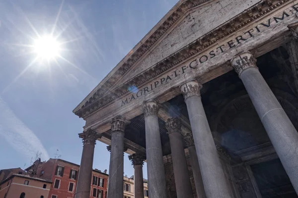 Exterior Pantheon Rome Italy — Stockfoto