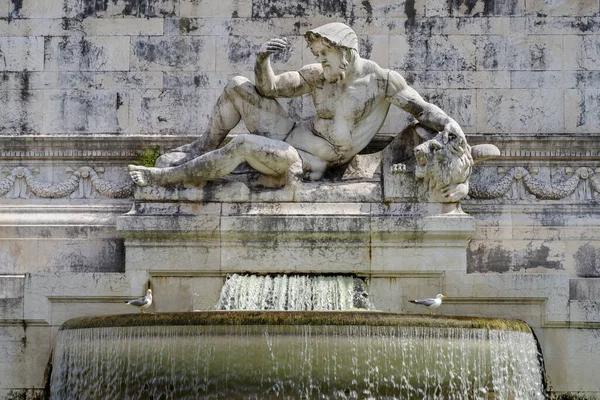 Fontäne Der Adria Nationaldenkmal Viktor Emanuel Venezia Square Rom Italien — Stockfoto