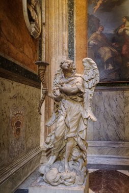 Roma, İtalya - 14 Haziran 2021: Panteon 'un Roma' daki iç görünümü, UNESCO Dünya Mirası Bölgesi