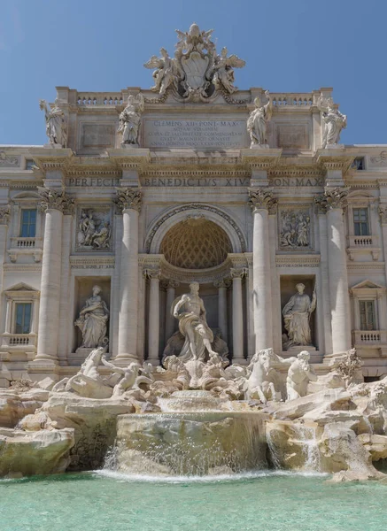 Híres Barokk Trevi Szökőkút Rómában Olaszországban — Stock Fotó