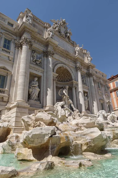 Beroemde Barokke Trevifontein Rome Italië — Stockfoto